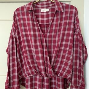 Lou and Grey by Loft Red Flannel high low top